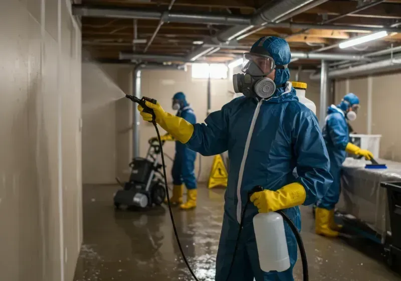 Basement Sanitization and Antimicrobial Treatment process in Buhl, ID