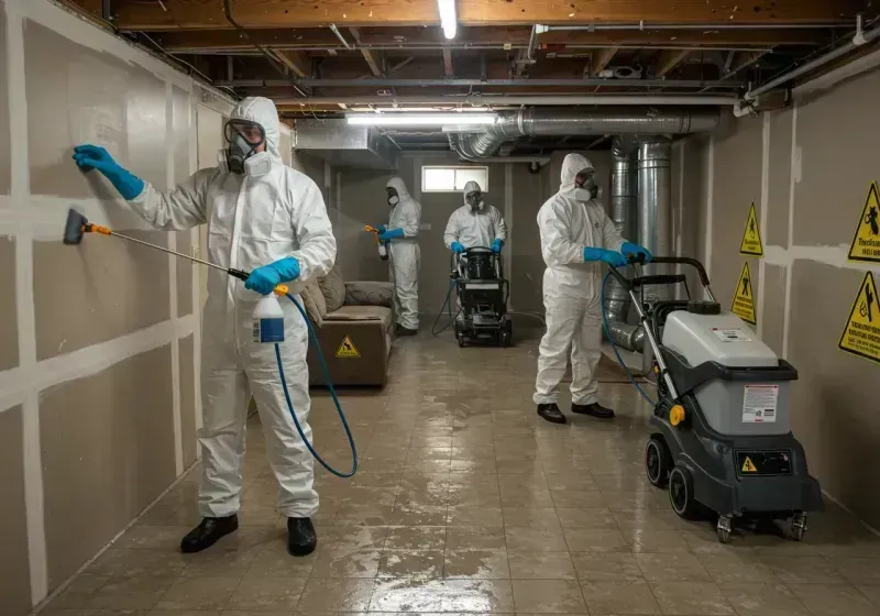 Basement Moisture Removal and Structural Drying process in Buhl, ID